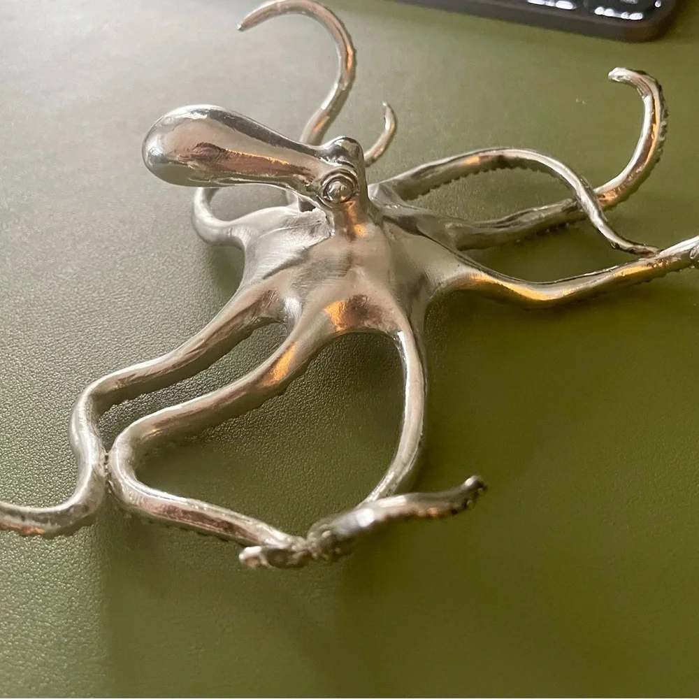 Stainless Steel Octopus Tabletop Clock